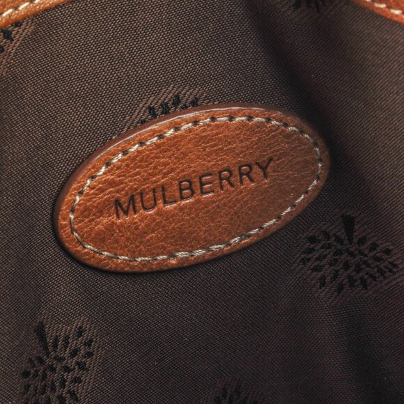 Mulberry Darley Cosmetic Pouch Brown Oak Small Classic Grain - Picture 10 of 12